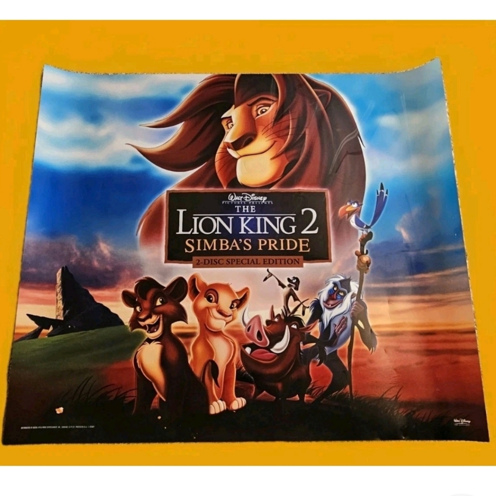 Disney The Lion King 2 Simba's Pride Translite Sign Movie Display Poster Art